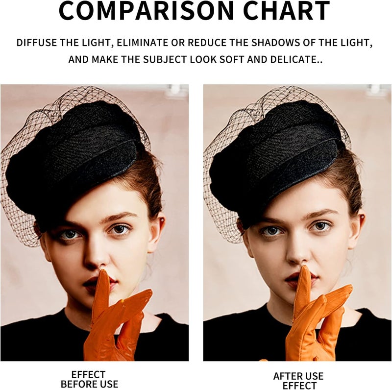 soonpho 2 Pack Photography Umbrella Lighting Kit, 2 * 43inch Translucent White Soft Umbrella for Studio/Outdoor Photo and Video Lighting Accessories (2 Pack (2X 43 White)) - Image 3